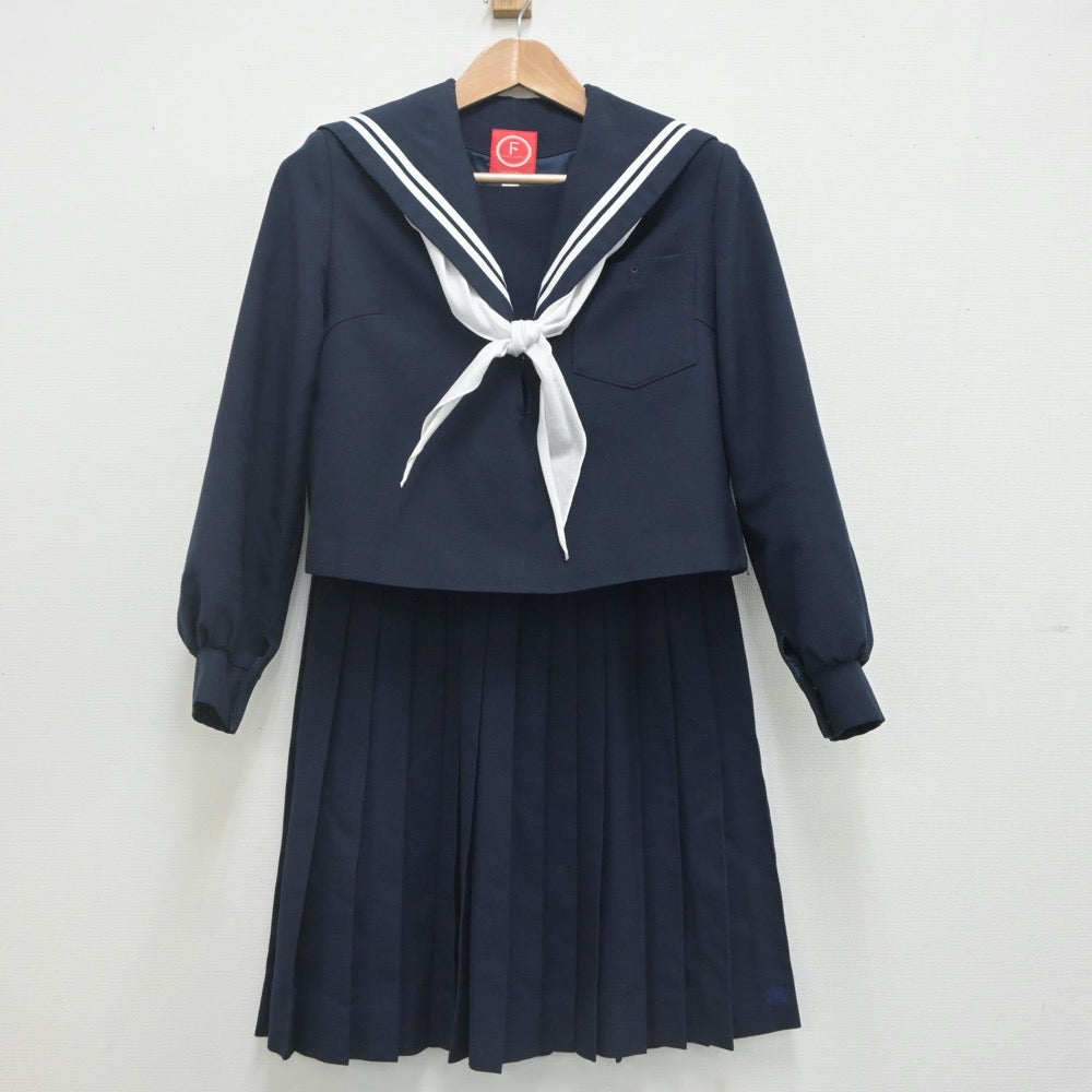 【中古】愛知県 犬山高等学校 女子制服 3点（セーラー服・スカート）sf022180