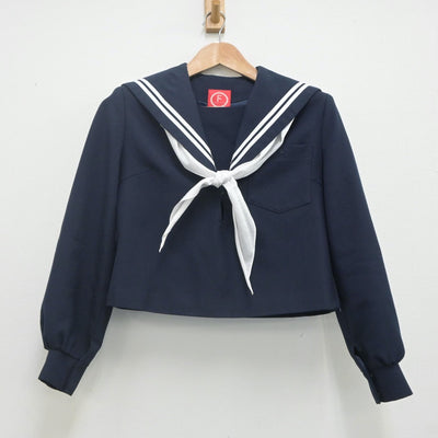 【中古】愛知県 犬山高等学校 女子制服 3点（セーラー服・スカート）sf022180