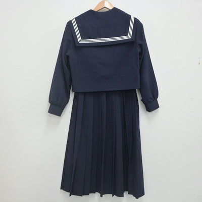 【中古】愛知県 西部中学校 女子制服 3点（セーラー服・スカート）sf022184