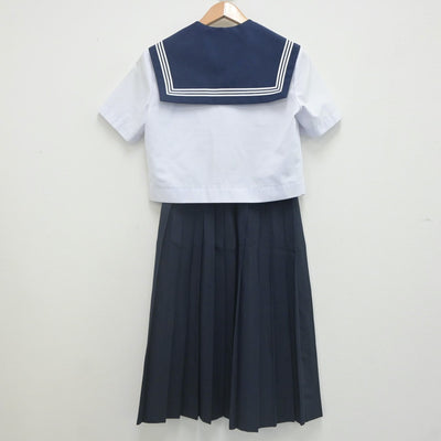 【中古】愛知県 西部中学校 女子制服 2点（セーラー服・スカート）sf022185