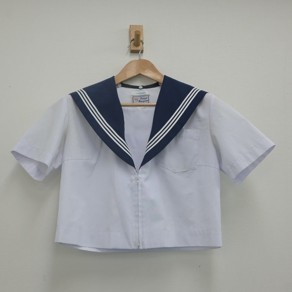 【中古】愛知県 西部中学校 女子制服 2点（セーラー服・スカート）sf022185