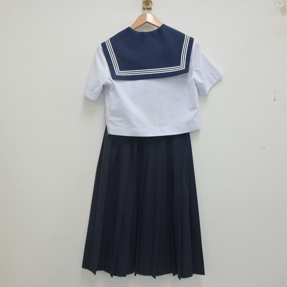 【中古】愛知県 西部中学校 女子制服 2点（セーラー服・スカート）sf022186