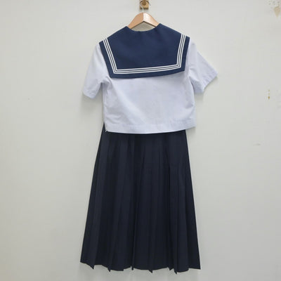 【中古】愛知県 西部中学校 女子制服 2点（セーラー服・スカート）sf022186