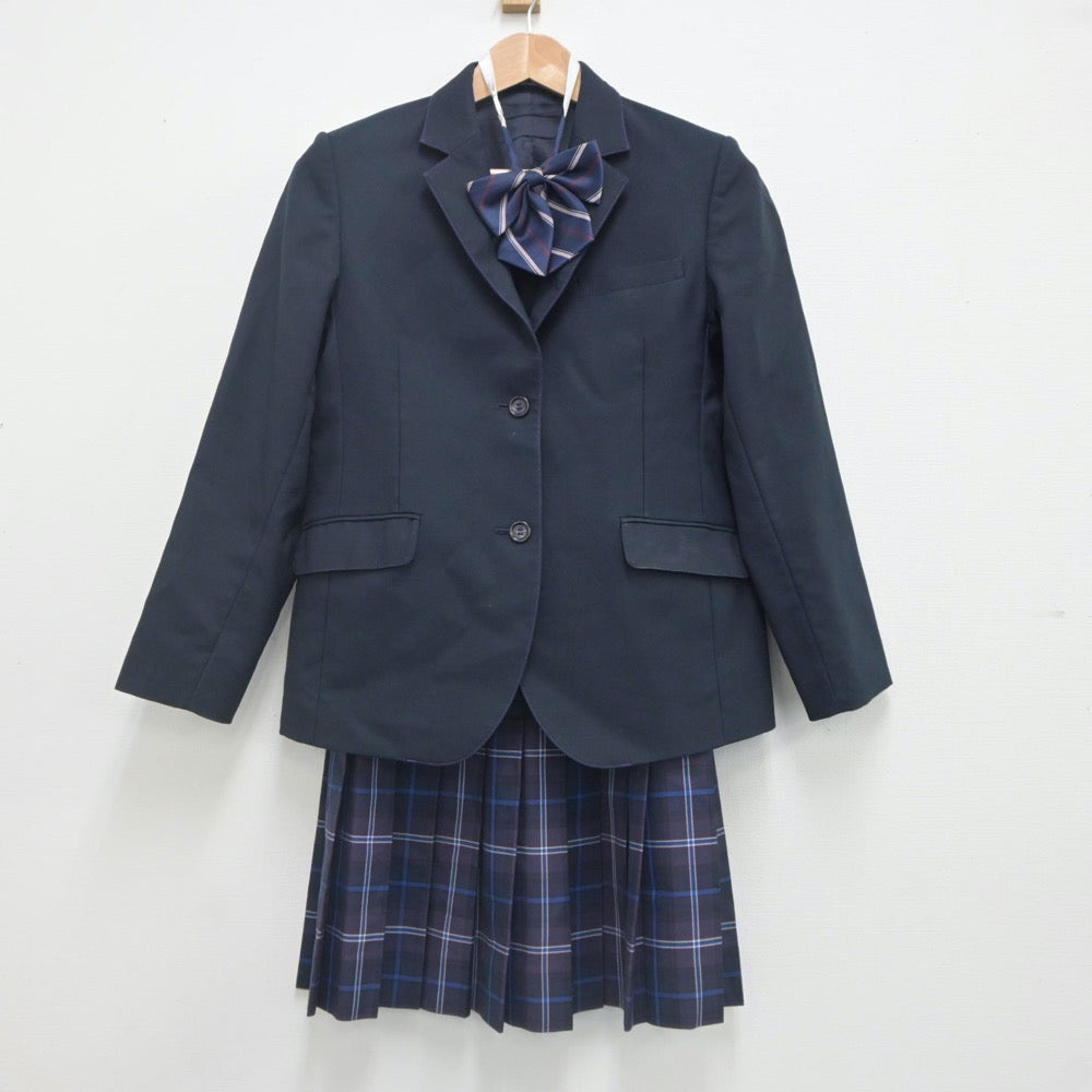 【中古】神奈川県 伊勢原高等学校 女子制服 4点（ブレザー・ニット・スカート）sf022195