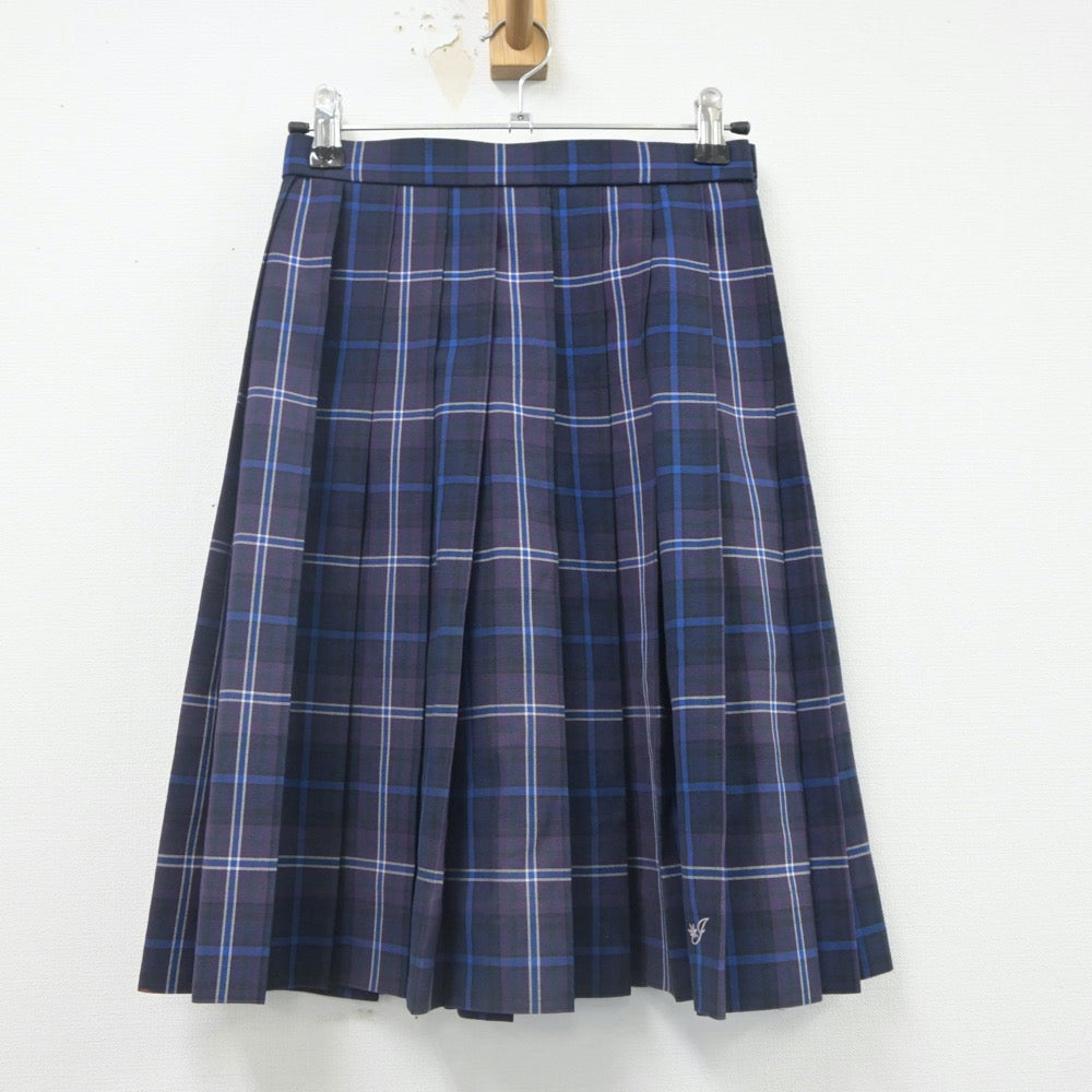 【中古】神奈川県 伊勢原高等学校 女子制服 3点（ニットベスト・ニットベスト・スカート）sf022196