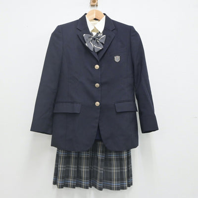 【中古】東京都 拓殖大学第一高等学校 女子制服 6点（ブレザー・ニット・シャツ・スカート）sf022198