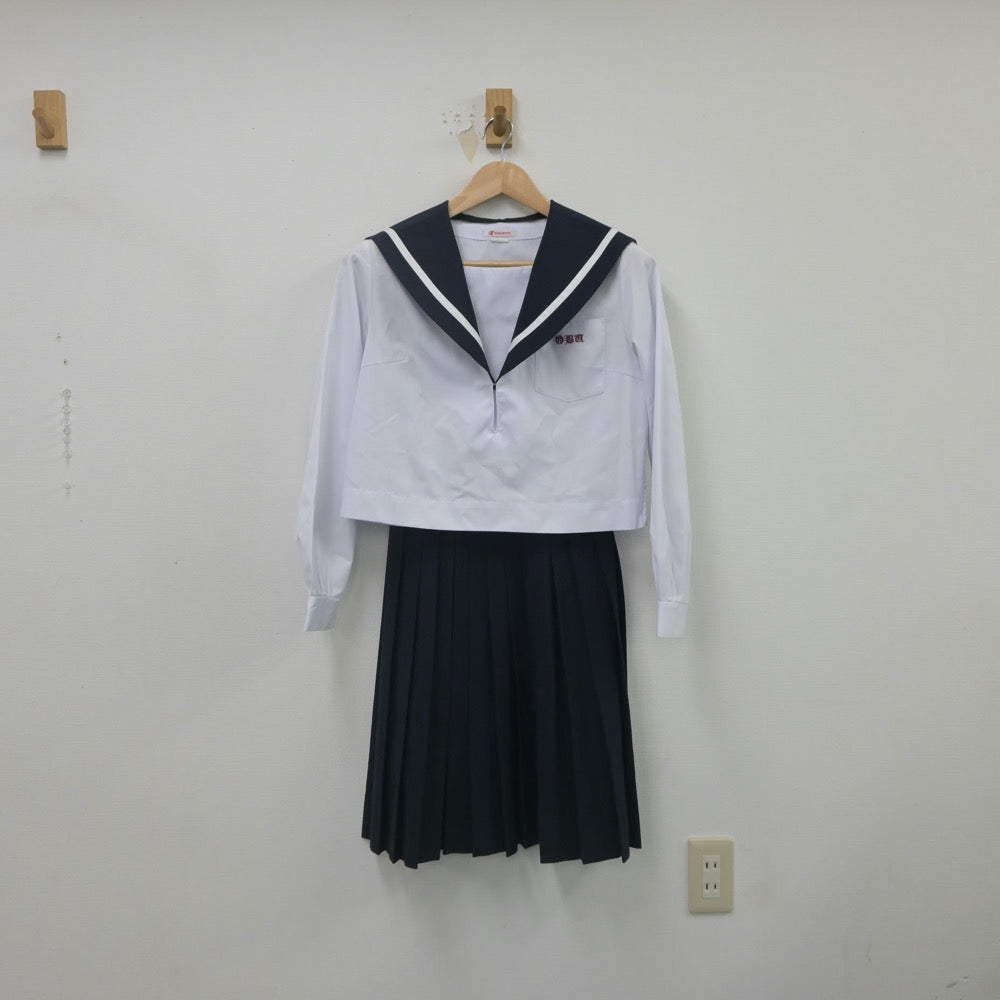 【中古】愛知県 大府高等学校 女子制服 3点（セーラー服・スカート）sf022201