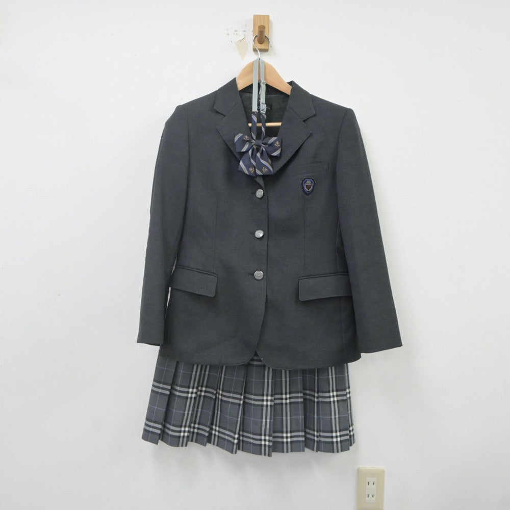 【中古】東京都 深川高等学校 女子制服 4点（ブレザー・ニット・スカート）sf022215