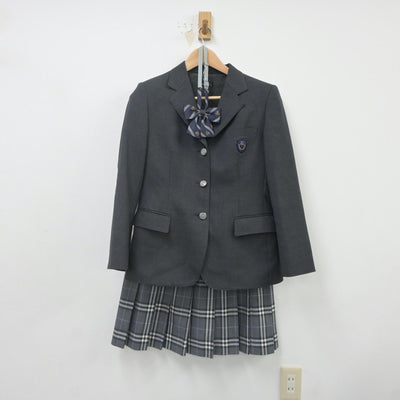 【中古】東京都 深川高等学校 女子制服 4点（ブレザー・ニット・スカート）sf022215