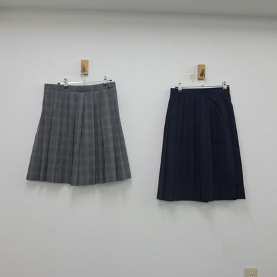 【中古】富山県 龍谷富山高等学校 女子制服 2点（スカート・スカート）sf022221