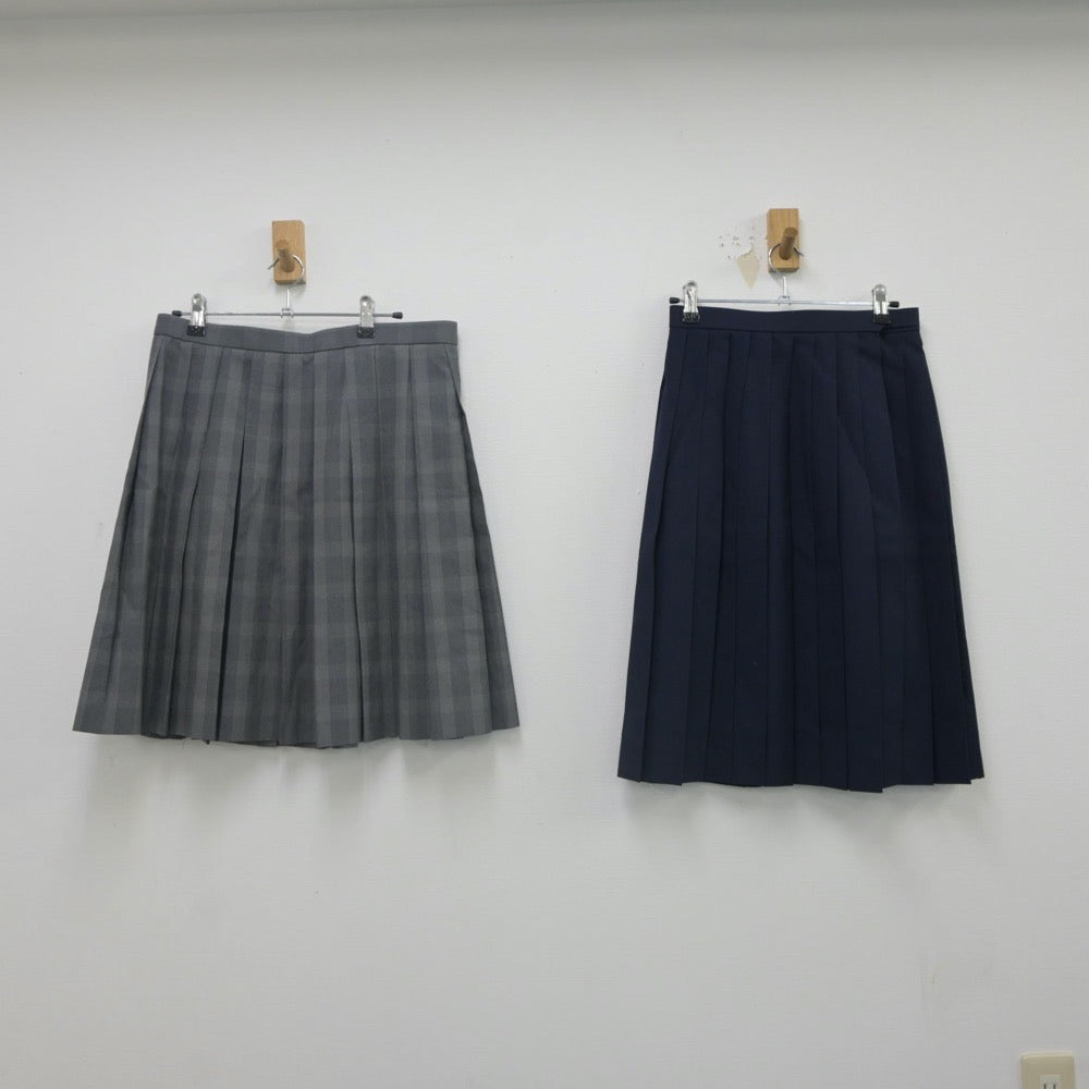 【中古】富山県 龍谷富山高等学校 女子制服 2点（スカート・スカート）sf022221