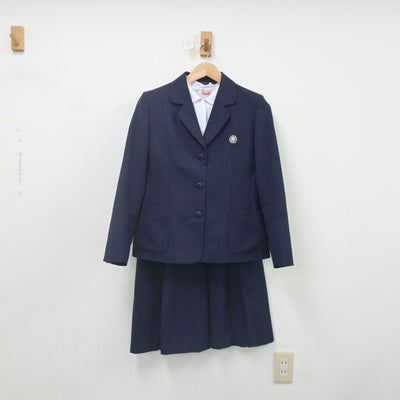 【中古】宮城県 槻木中学校 女子制服 3点（ブレザー・シャツ・スカート）sf022231