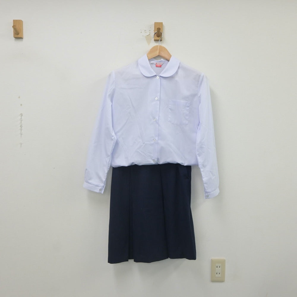 【中古】宮城県 槻木中学校 女子制服 3点（ブレザー・シャツ・スカート）sf022231