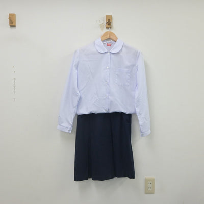 【中古】宮城県 槻木中学校 女子制服 3点（ブレザー・シャツ・スカート）sf022231