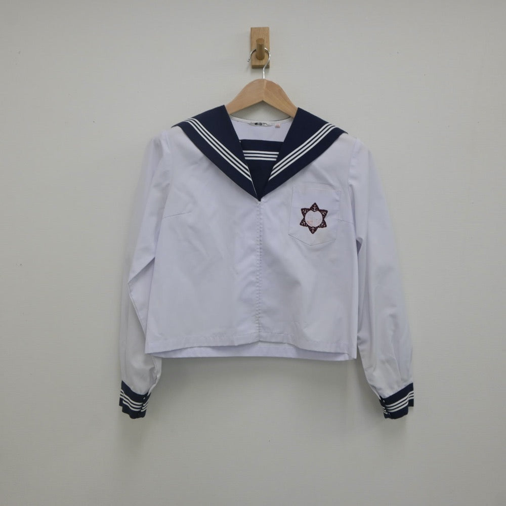 【中古】富山県 新湊南部中学校 女子制服 2点（セーラー服・セーラー服）sf022243