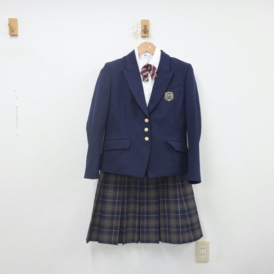 【中古】島根県 出雲北陵高等学校 女子制服 4点（ブレザー・シャツ・スカート）sf022244