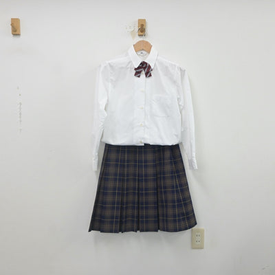 【中古】島根県 出雲北陵高等学校 女子制服 4点（ブレザー・シャツ・スカート）sf022244