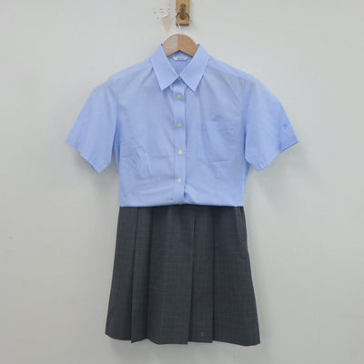 【中古】長野県 長野県小諸商業高等学校 女子制服 2点（シャツ・スカート）sf022257