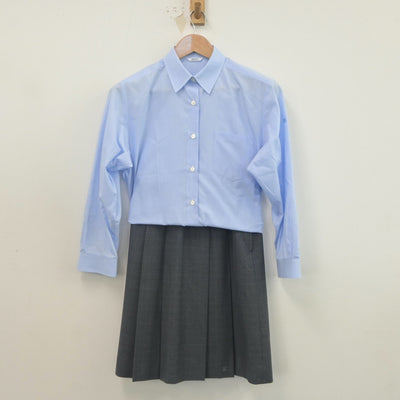 【中古】長野県 小諸商業高等学校 女子制服 3点（シャツ・スカート）sf022258