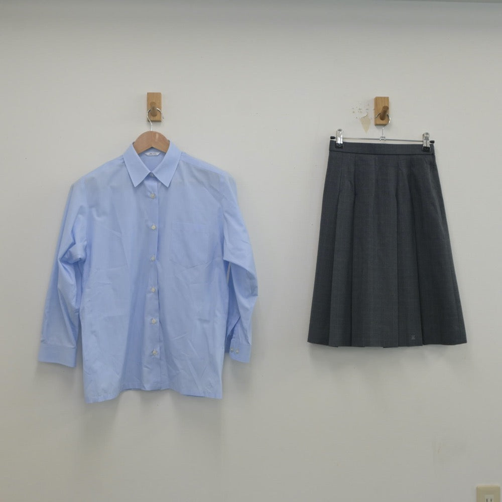 【中古】長野県 小諸商業高等学校 女子制服 3点（シャツ・スカート）sf022258