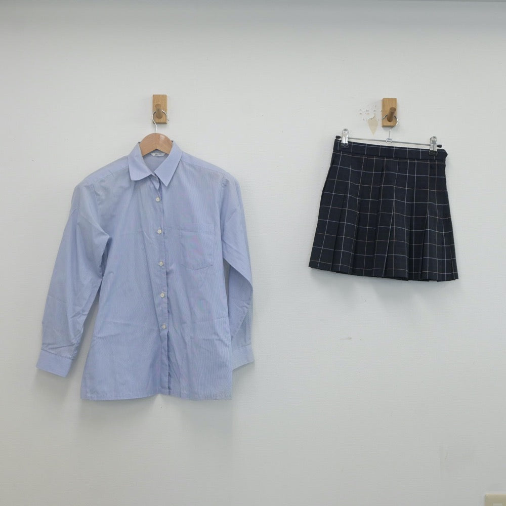 【中古】東京都 千歳丘高等学校 女子制服 2点（シャツ・スカート）sf022261