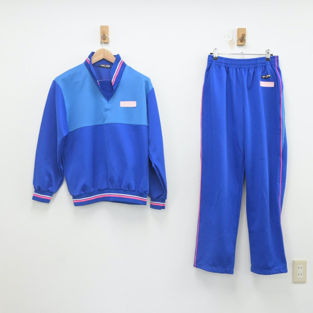 【中古】福島県 福島成蹊高等学校 女子制服 2点（ジャージ 上・ジャージ 下）sf022279