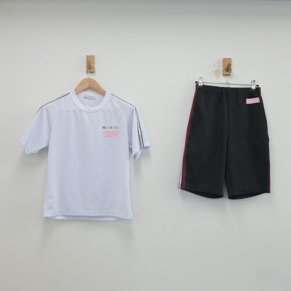 【中古】宮城県 宮城学院高等学校 女子制服 2点（体操服 上・体操服 下）sf022280