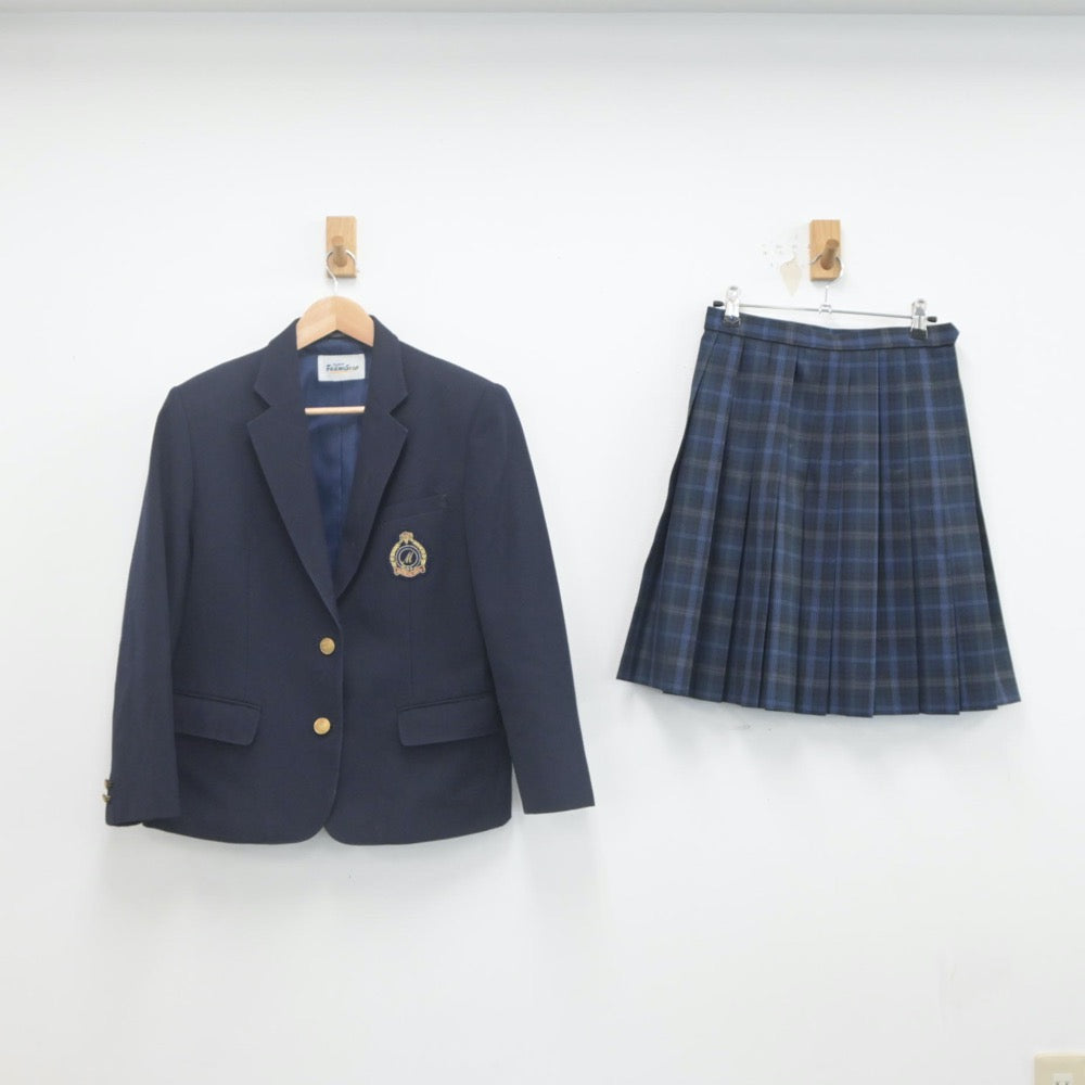 【中古】神奈川県 六会中学校 女子制服 3点（ブレザー・スカート）sf022281