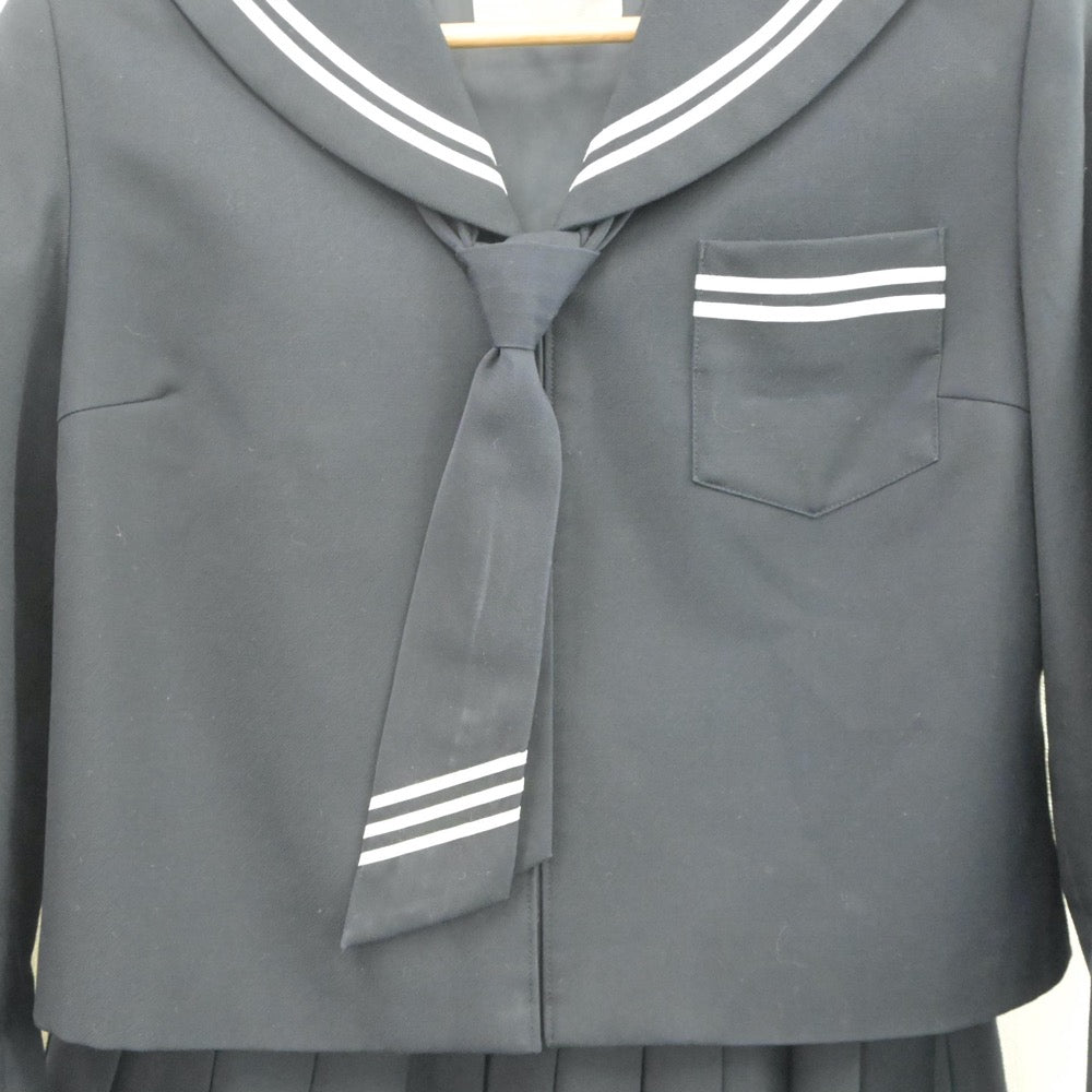 【中古】青森県 五所川原第三中学校 女子制服 3点（セーラー服・スカート）sf022287