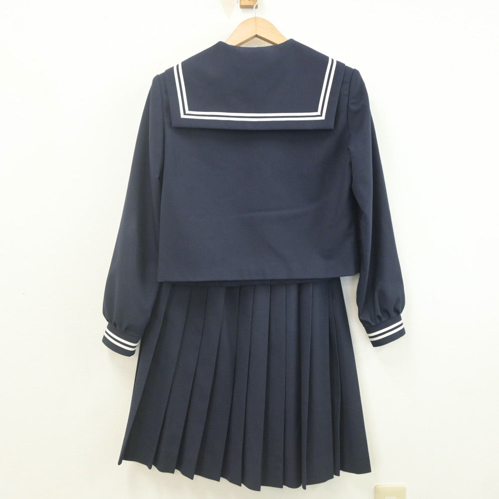 【中古】青森県 五所川原第三中学校 女子制服 3点（セーラー服・スカート）sf022287