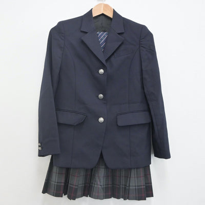 【中古】 学校名不明 女子制服 4点（ブレザー・スカート）sf022296