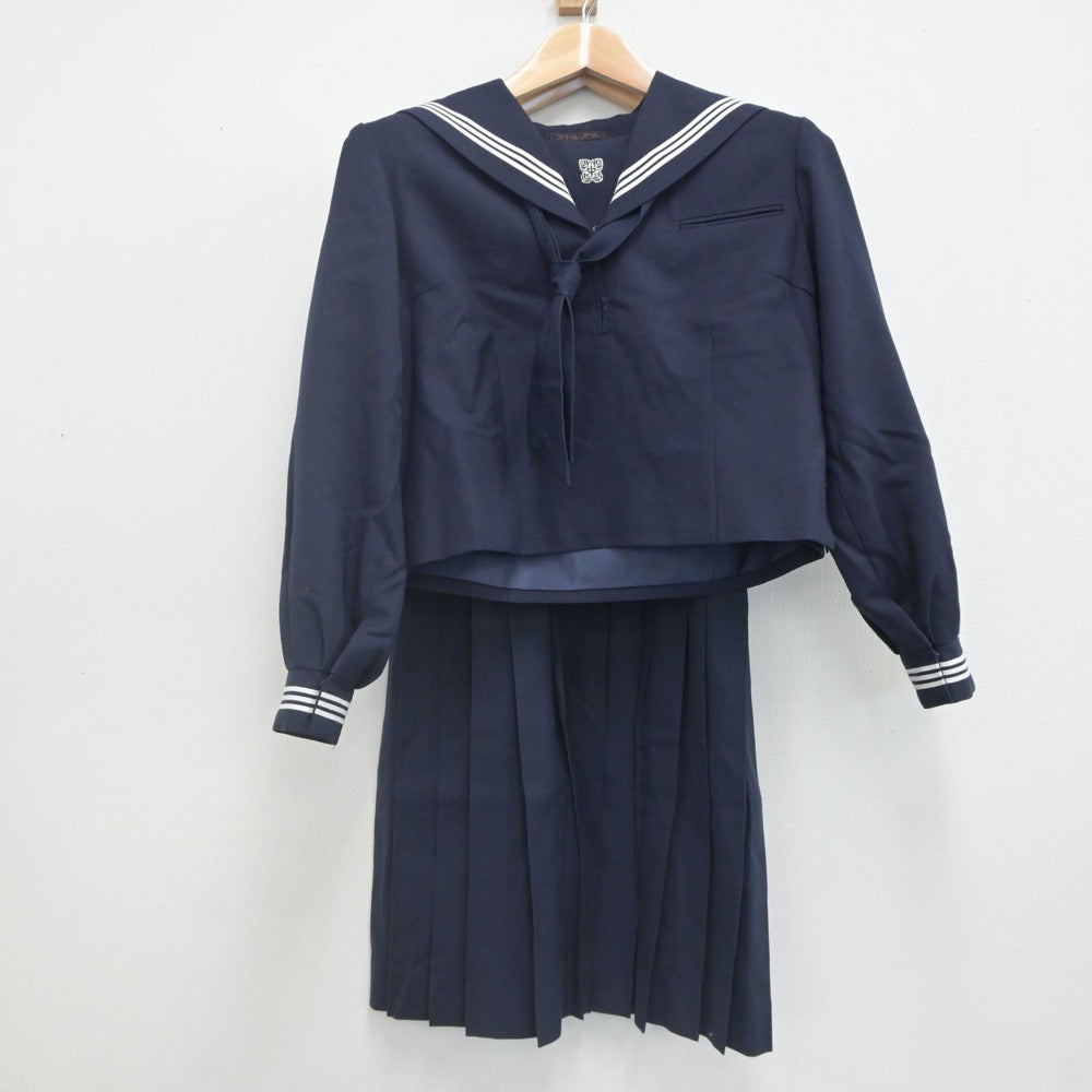 【中古】東京都 西戸山中学校 女子制服 3点（セーラー服・セーラー服・ジャンパースカート）sf022299