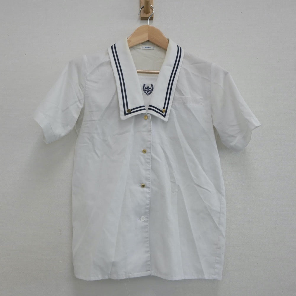 【中古】東京都 鶴川高等学校 女子制服 2点（セーラー服・スカート）sf022303