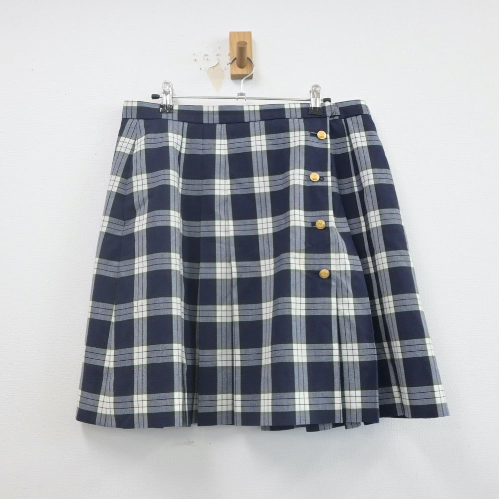 【中古】東京都 鶴川高等学校 女子制服 2点（ニット・スカート）sf022304