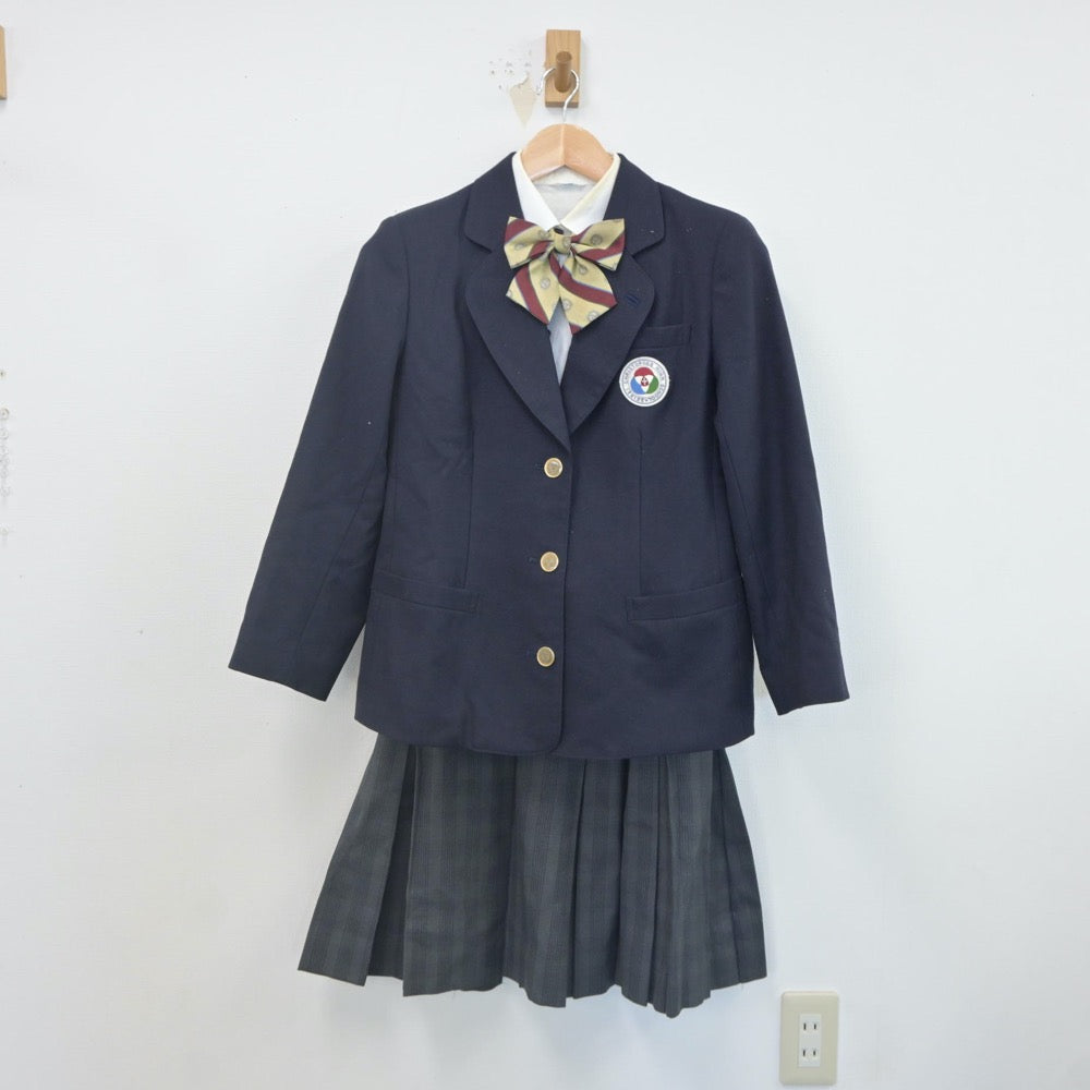 【中古】静岡県 聖隷クリストファー高等学校 女子制服 4点（ブレザー・シャツ・スカート）sf022343