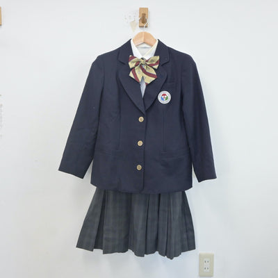 【中古】静岡県 聖隷クリストファー高等学校 女子制服 4点（ブレザー・シャツ・スカート）sf022343