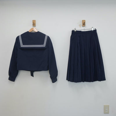 【中古】愛知県 六ツ美中学校 女子制服 3点（セーラー服・スカート）sf022349