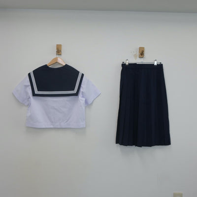 【中古】愛知県 六ツ美中学校 女子制服 2点（セーラー服・スカート）sf022350