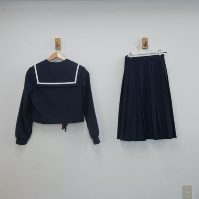 【中古】愛知県 日進東中学校 女子制服 3点（セーラー服・スカート）sf022351