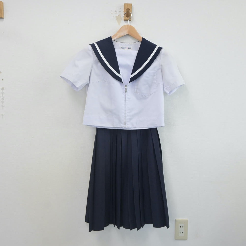 【中古】愛知県 日進東中学校 女子制服 3点（セーラー服・スカート）sf022352