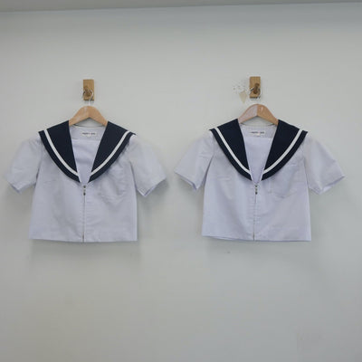 【中古】愛知県 日進東中学校 女子制服 3点（セーラー服・スカート）sf022352