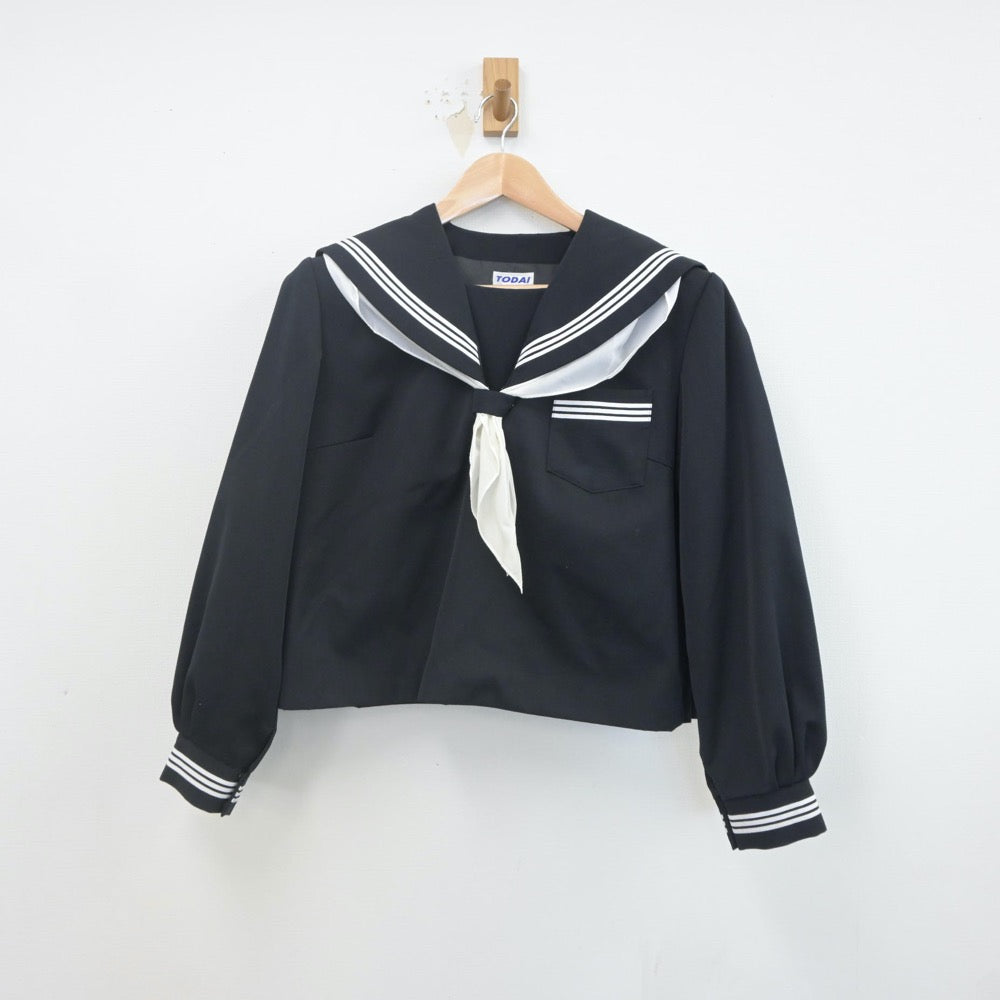 【中古】青森県 七戸中学校 女子制服 2点（セーラー服）sf022356