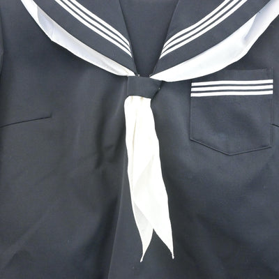 【中古】青森県 七戸中学校 女子制服 2点（セーラー服）sf022356