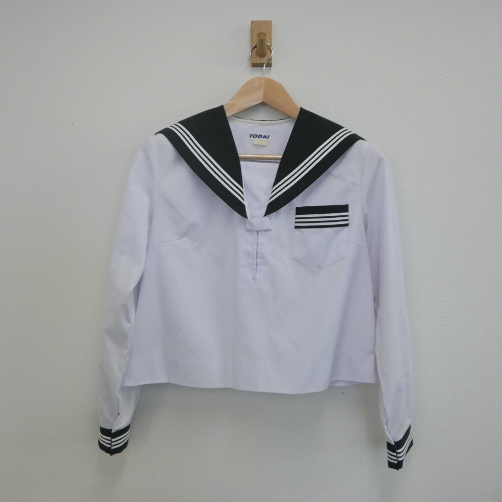 【中古】青森県 七戸中学校 女子制服 3点（セーラー服）sf022357