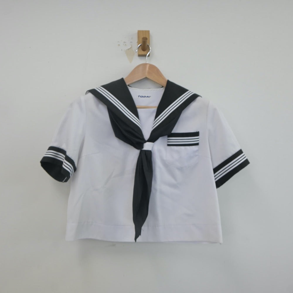 【中古】青森県 七戸中学校 女子制服 3点（セーラー服）sf022357