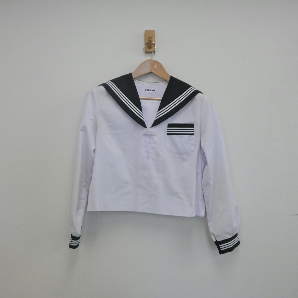 【中古】青森県 七戸中学校 女子制服 3点（セーラー服）sf022358