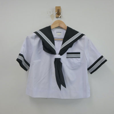 【中古】青森県 七戸中学校 女子制服 3点（セーラー服）sf022358