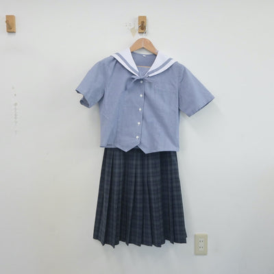 【中古】青森県 七戸高等学校 女子制服 2点（セーラー服・スカート）sf022360