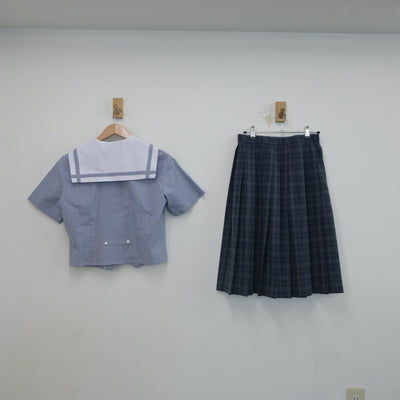 【中古】青森県 七戸高等学校 女子制服 2点（セーラー服・スカート）sf022360