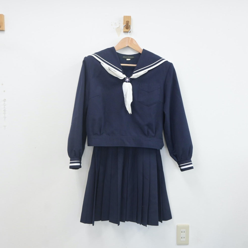 【中古】石川県 遊学館高等学校 女子制服 4点（セーラー服・スカート）sf022361